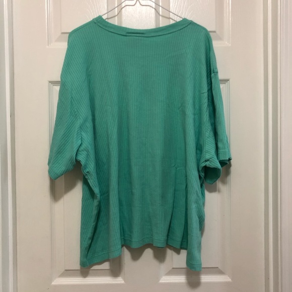 Mint Ribbed Tee - Picture 6 of 6